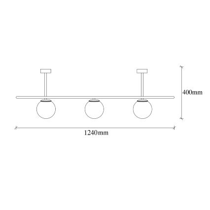 Lámpara de suspensión ABAKUS 4xE27/40W/230V