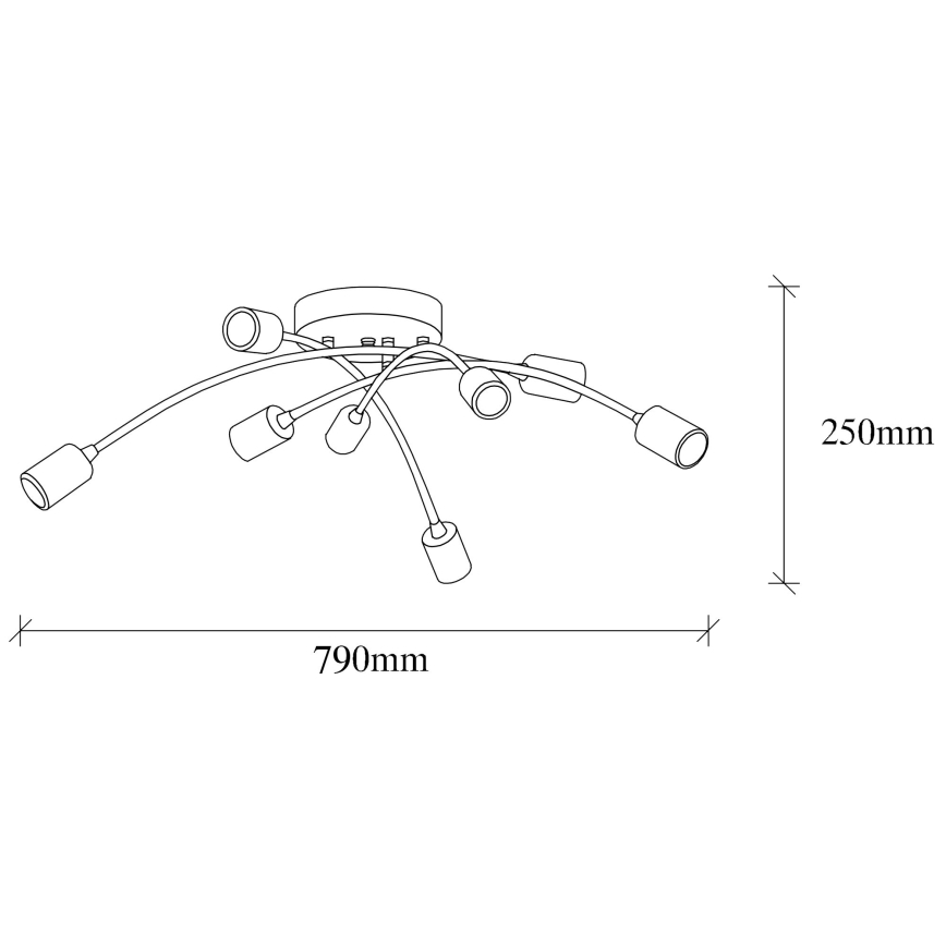 Lámpara de suspensión BANANA 8xE27/40W/230V