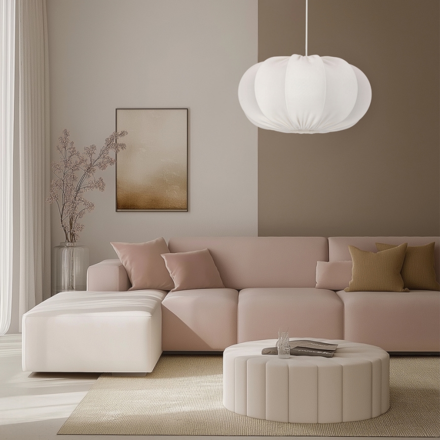 Lámpara de suspensión CAFEE 1xE27/40W/230V diámetro 52 cm blanca