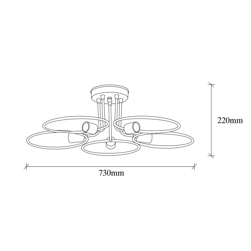 Lámpara de suspensión CIRCLE 5xE27/40W/230V