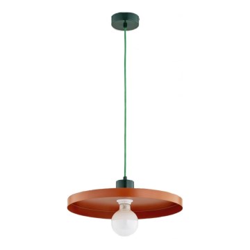 Lámpara de suspensión con cable ETERI 1xE27/15W/230V cobre/verde