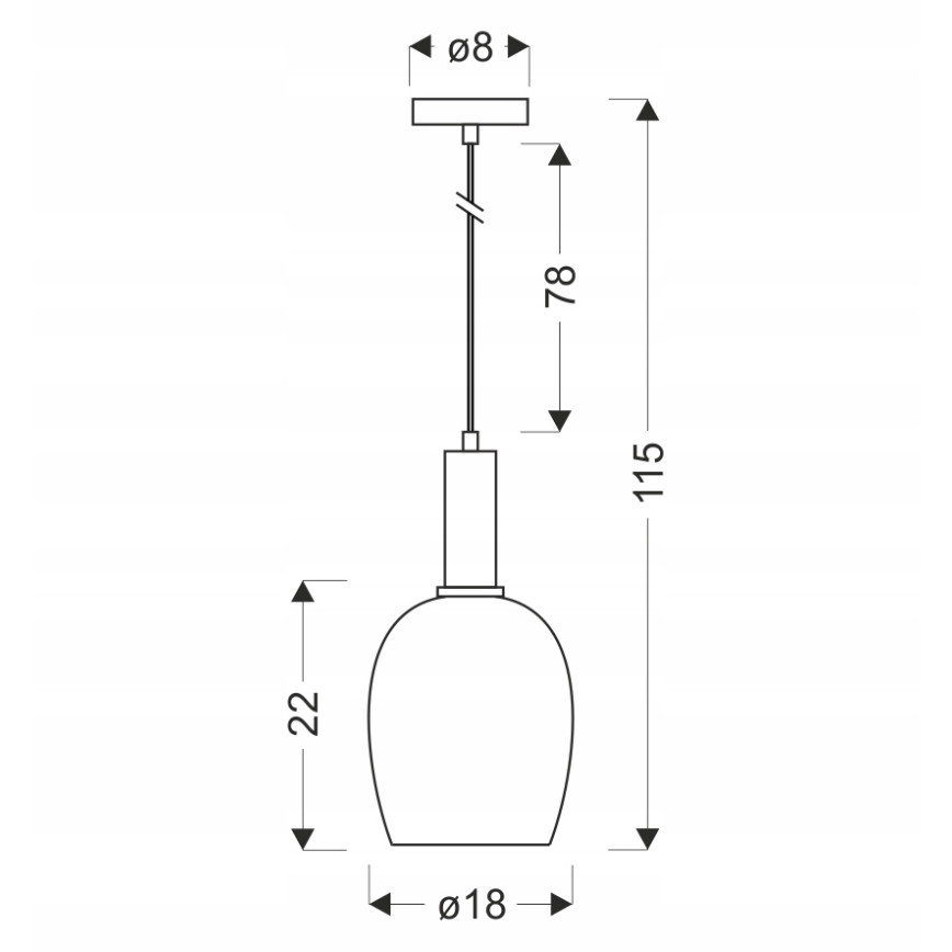 Lámpara de suspensión con cable WOLKEN 1xE27/40W/230V blanco/negro