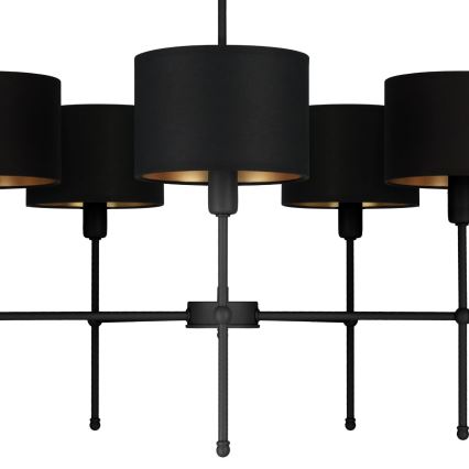 Lámpara de suspensión con varilla MADELA 5xE14/40W/230V negra