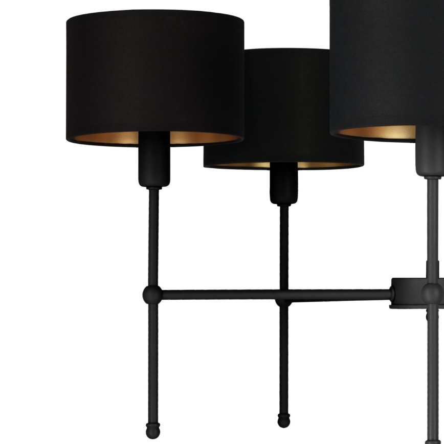 Lámpara de suspensión con varilla MADELA 5xE14/40W/230V negra