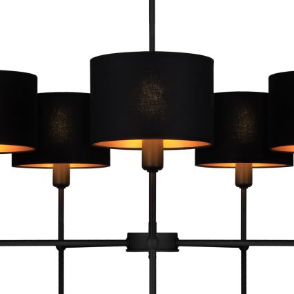 Lámpara de suspensión con varilla MADELA 5xE14/40W/230V negra