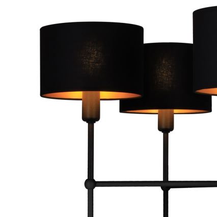 Lámpara de suspensión con varilla MADELA 5xE14/40W/230V negra