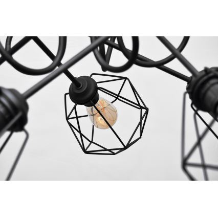 Lámpara de suspensión KARO 5xE27/15W/230V negro