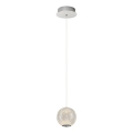 Lámpara de suspensión LED CREMONA 1xLED/5W/230V 3000K cromo mate