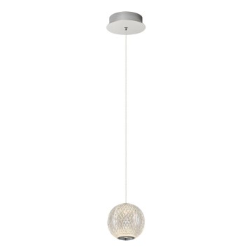 Lámpara de suspensión LED CREMONA 1xLED/5W/230V 3000K cromo mate