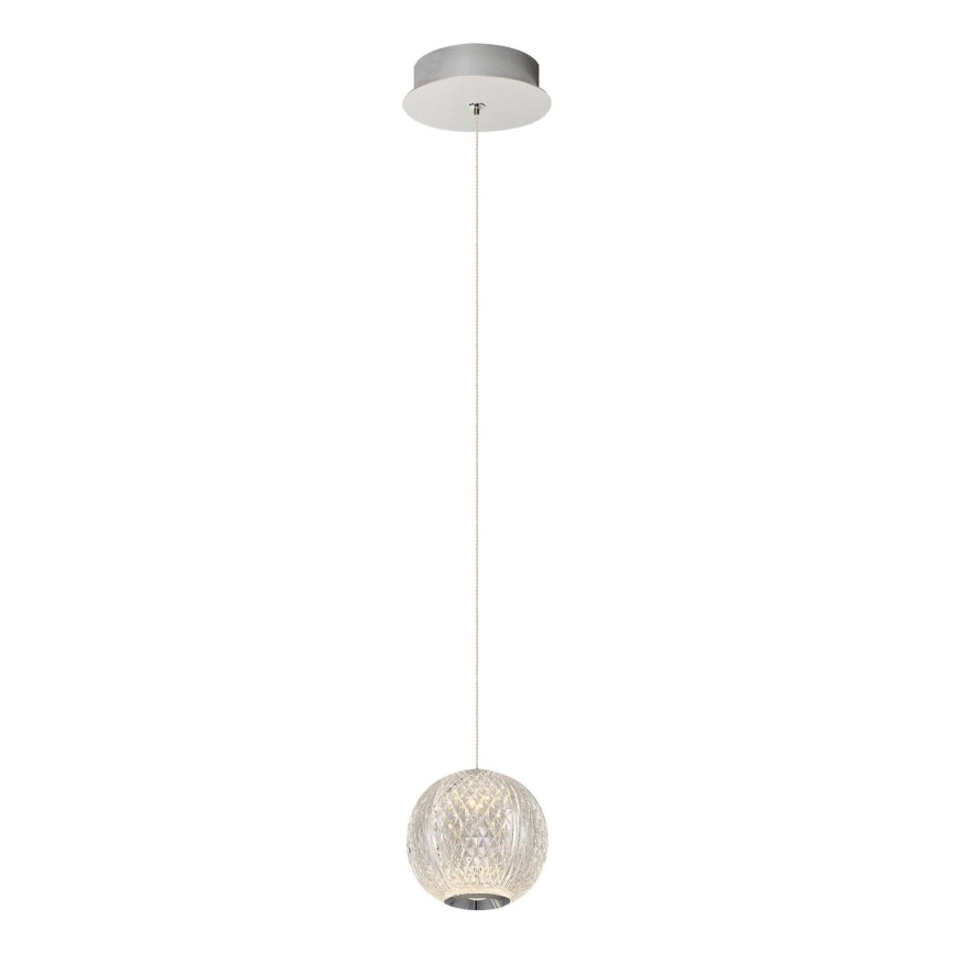 Lámpara de suspensión LED CREMONA 1xLED/5W/230V 3000K cromo mate