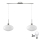 Lámpara de suspensión LED HARMA 2xE27/60W/230V cromo mate/blanco