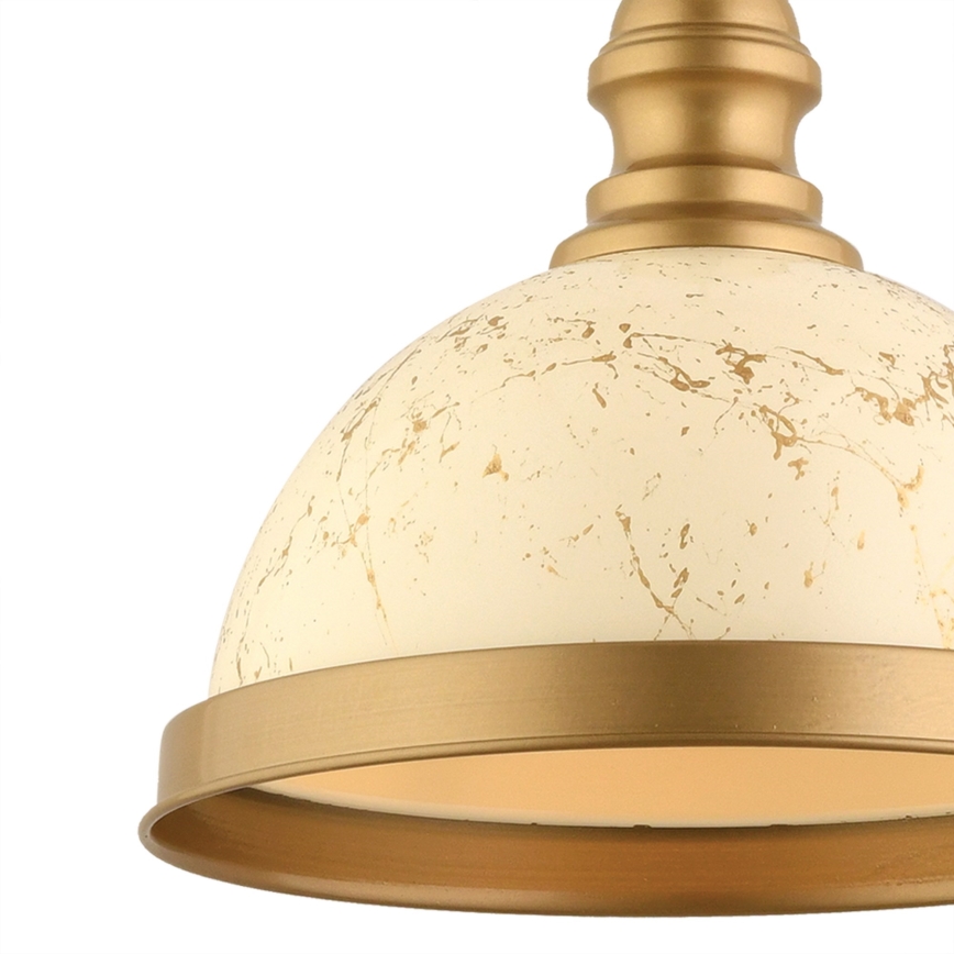 Lámpara de suspensión MONZA 1xE27/40W/230V, diámetro 29 cm, crema/bronce