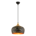 Lámpara de suspensión MONZA 1xE27/40W/230V, diámetro 30 cm, negra/bronce
