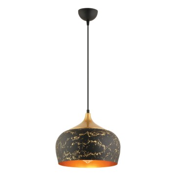 Lámpara de suspensión MONZA 1xE27/40W/230V, diámetro 30 cm, negra/bronce