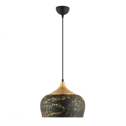 Lámpara de suspensión MONZA 1xE27/40W/230V, diámetro 30 cm, negra/bronce
