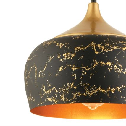 Lámpara de suspensión MONZA 1xE27/40W/230V, diámetro 30 cm, negra/bronce