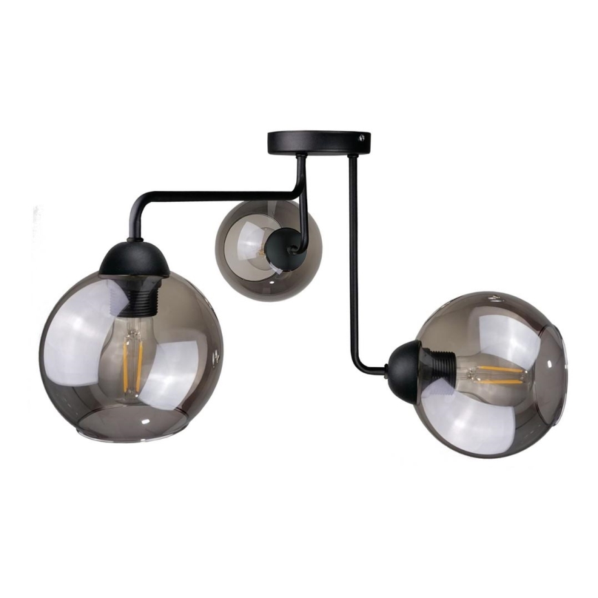 Lámpara de suspensión OSMO 3xE27/60W/230V negro