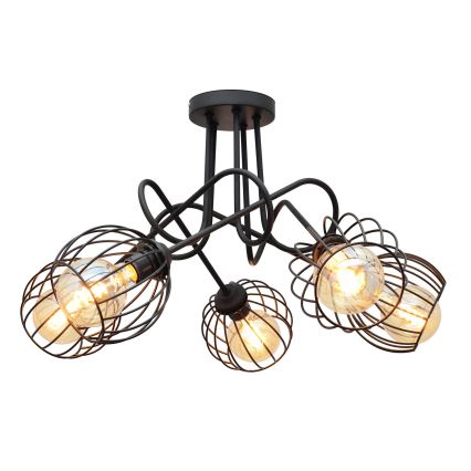 Lámpara de suspensión OXFORD 5xE27/15W/230V negro