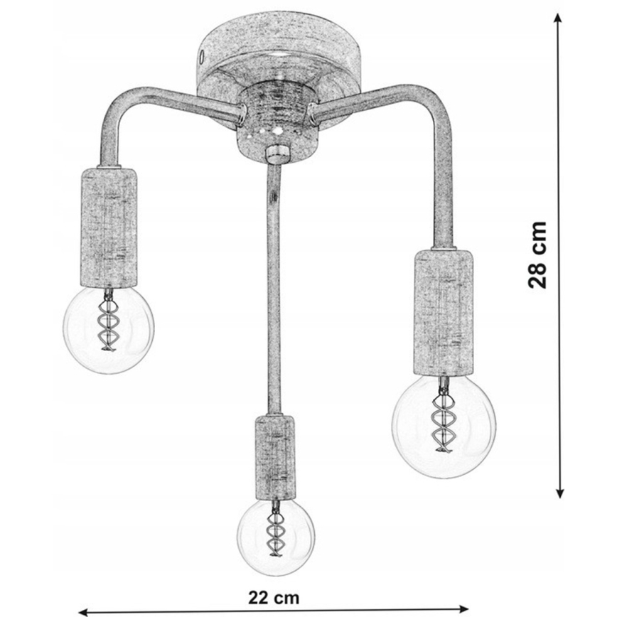 Lámpara de suspensión SAGA 3xE27/40W/230V