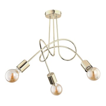 Lámpara de suspensión TANGO 3xE27/60W/230V dorado