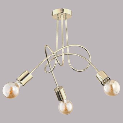 Lámpara de suspensión TANGO 3xE27/60W/230V dorado