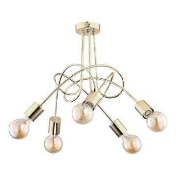 Lámpara de suspensión TANGO 5xE27/60W/230V dorado