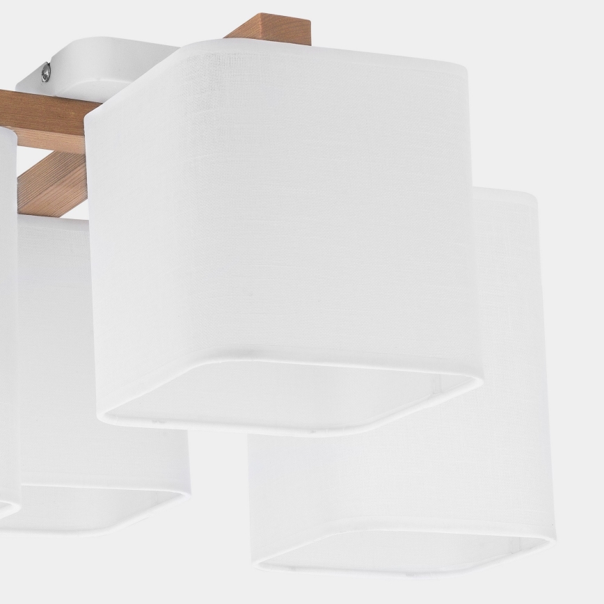 Lámpara de suspensión TORA 4xE27/15W/230V blanco