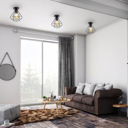 Lámpara de techo 1xE27/40W/230V negra