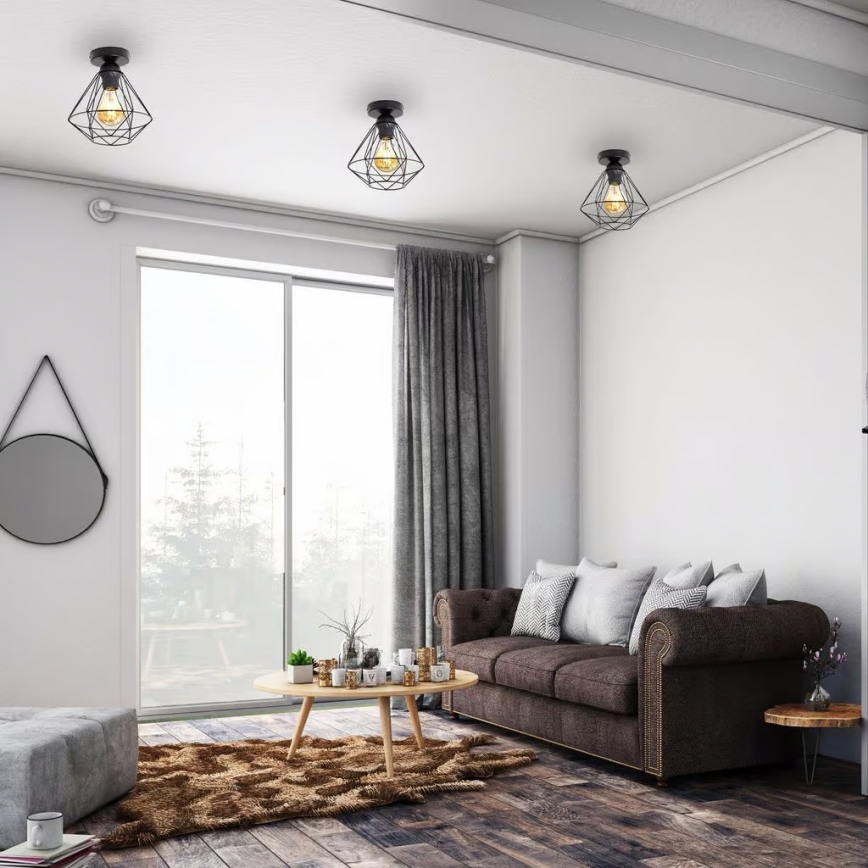 Lámpara de techo 1xE27/40W/230V negra