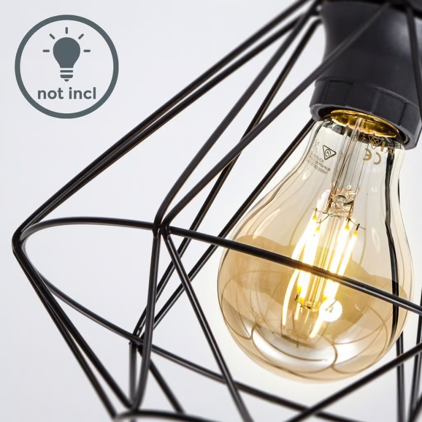 Lámpara de techo 1xE27/40W/230V negra