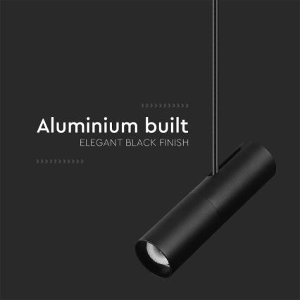 Lámpara colgante con varilla 1xGU10/35W/230V negro