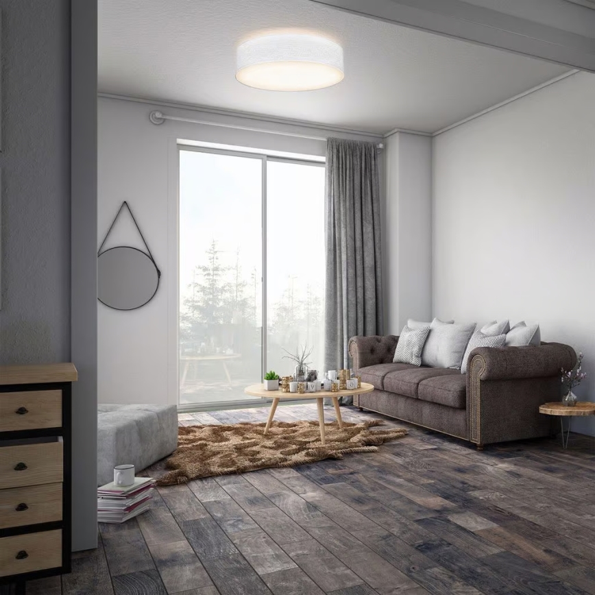 Lámpara de techo 2x E27, 40 W, 230 V, diámetro 38 cm, blanco