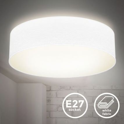 Lámpara de techo 2x E27, 40 W, 230 V, diámetro 38 cm, blanco