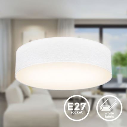 Lámpara de techo 2x E27, 40 W, 230 V, diámetro 38 cm, blanco