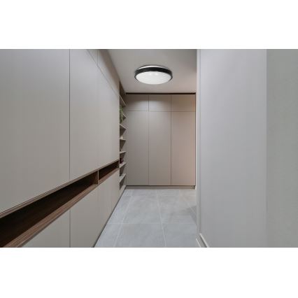 Lámpara de techo 2xE27/40W/230V, diámetro 29,5 cm, negra