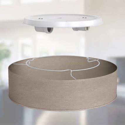 Lámpara de techo 2xE27/40W/230V Ø 38 cm beige