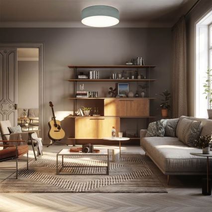 Lámpara de techo 2xE27/40W/230V, Ø 38 cm, gris