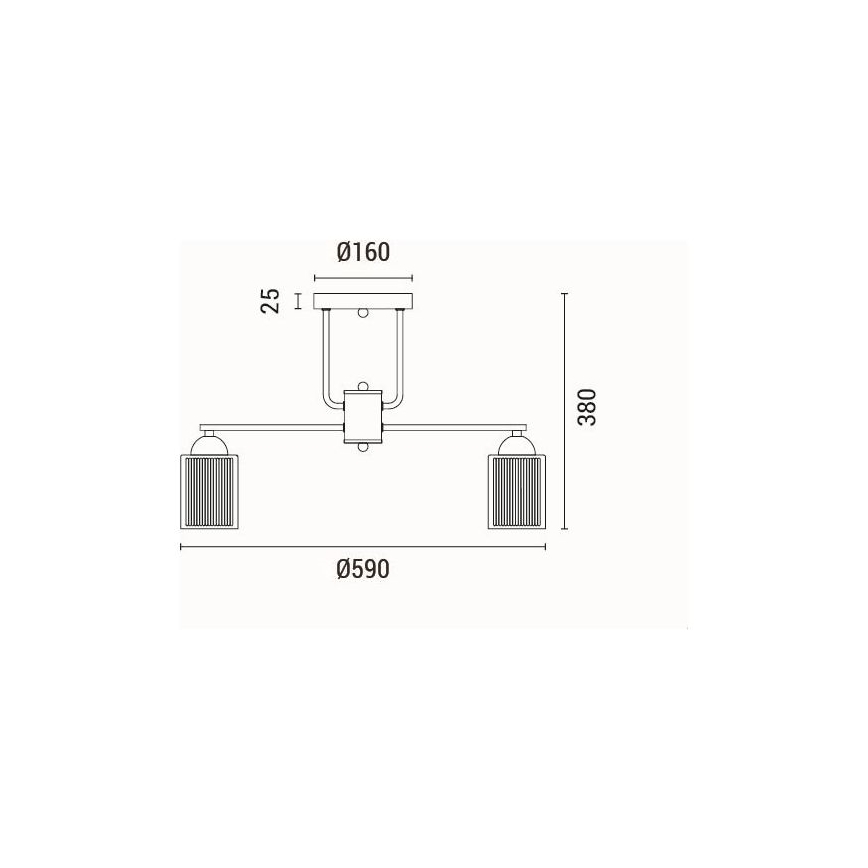 Lámpara de techo 3xE27/60W/230V