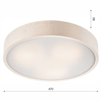 Lámpara de techo 3xE27/60W/230V pino