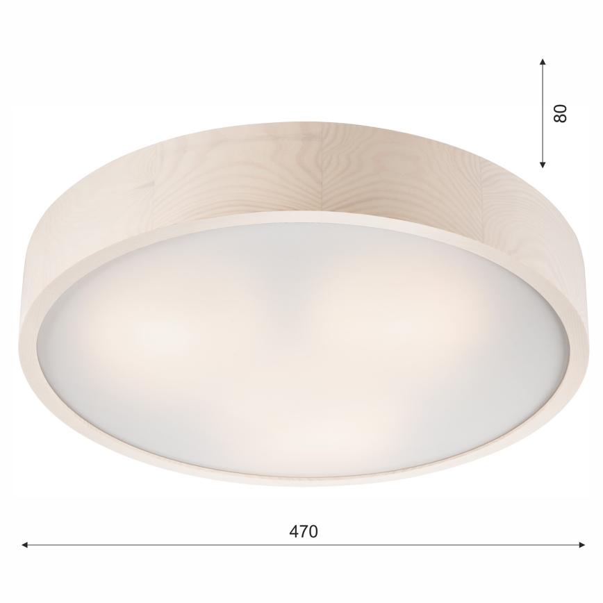 Lámpara de techo 3xE27/60W/230V pino