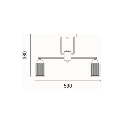 Lámpara de techo 5xE27/60W/230V