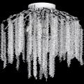 Lámpara de techo 6xE14/60W/230V + 3xLED/3W diá. 54 cm cromo brillante
