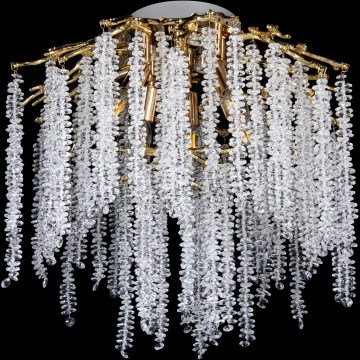 Lámpara de techo 6xE14/60W/230V + 3xLED/3W diá. 54 cm dorado
