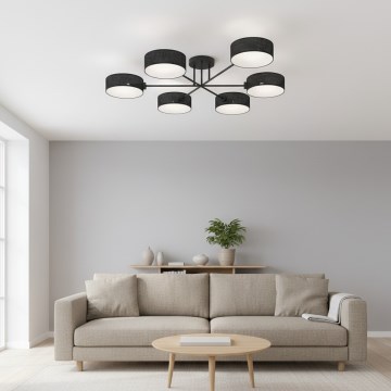 Lámpara de techo a ras MAGA 6xE14/10W/230V negra