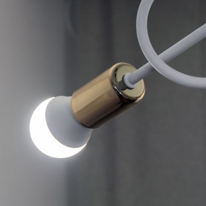 Lámpara de techo adosada OXFORD 5xE27/15W/230V dorada/blanca