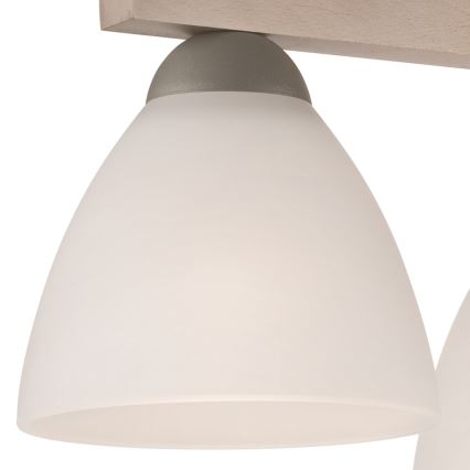 Lámpara de techo empotrada ADRIANO 3xE27/60W/230V haya