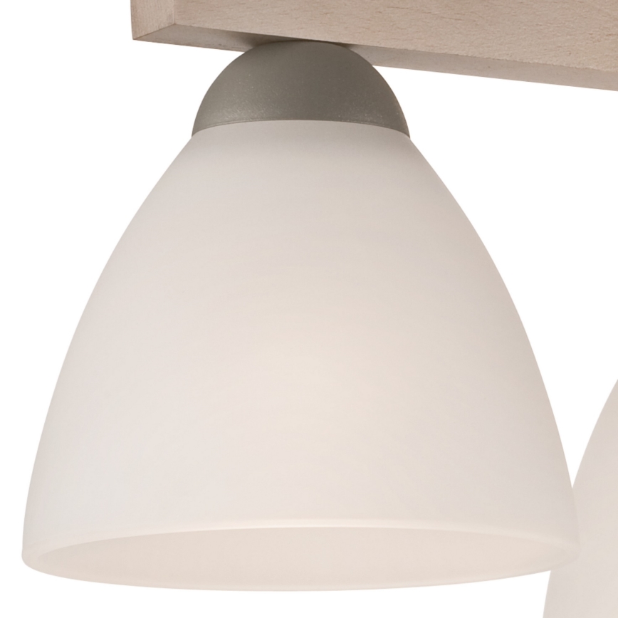 Lámpara de techo empotrada ADRIANO 3xE27/60W/230V haya