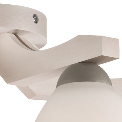 Lámpara de techo empotrada ADRIANO 5xE27/60W/230V haya