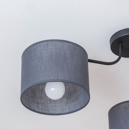 Lámpara de techo ALBA de montaje en superficie 3xE27/15W/230V, gris