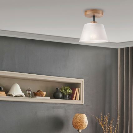 Lámpara de techo ANTONIO 1xE14/60W/230V blanco/roble